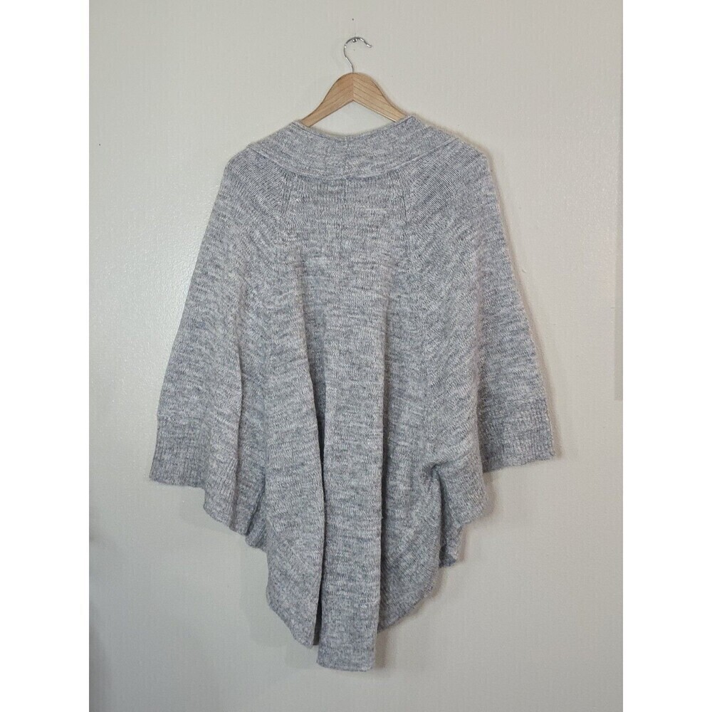 Anthropologie Knit & Knotted Alpaca Wool Blend Wrap Cardigan Gray Womens M - Picture 8 of 16